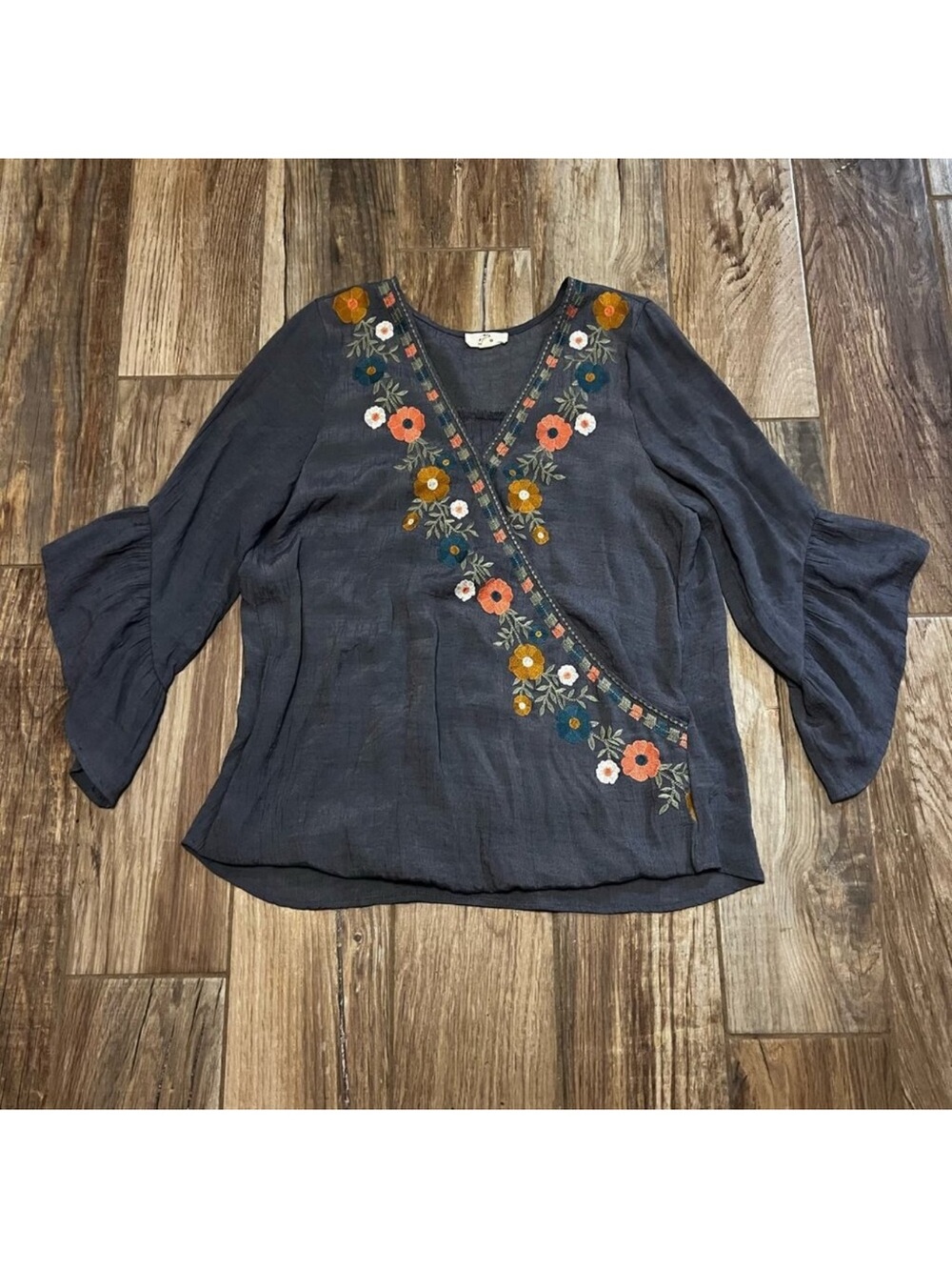 Entro Embroidered Cross Front Shirt